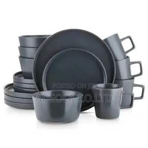 16pcs Dinner Set Black