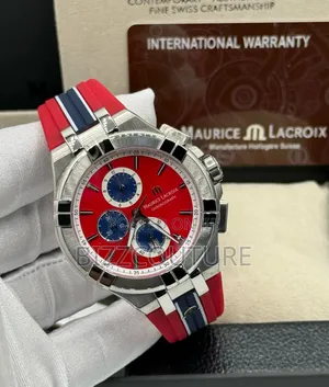 Original Maurice Lacroix Red Rubber Strap Watch