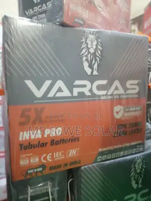 Varcas Tall Tubular Battery 220ah