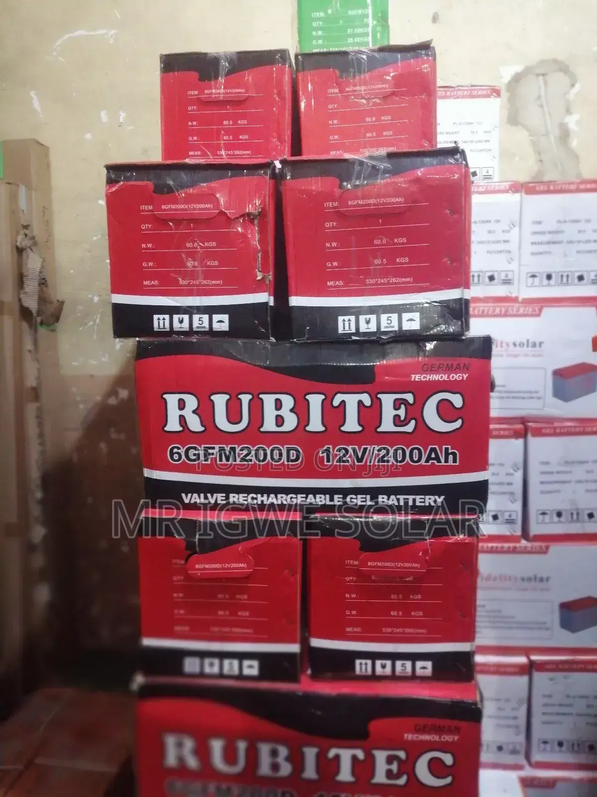 Rubitec 200ah Dry Cell Battery
