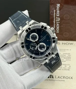 Original Maurice Lacroix Gray Genuine Leather Strap Watch