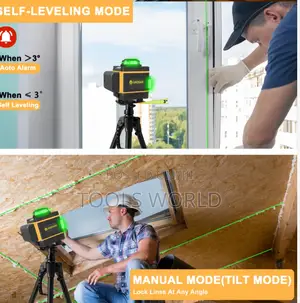 Krted 16 Lines 4d Green Laser Level – With 1.5m Tripod Stand