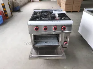 4 Burner Industrial Gas Cooker With Oven