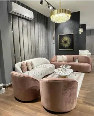 7seater Fabric Sofa With a Center Table Can Be Made in Color