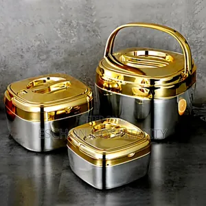 Family Size 3 Set Luxury Food Warmer Insulated Hotpots.