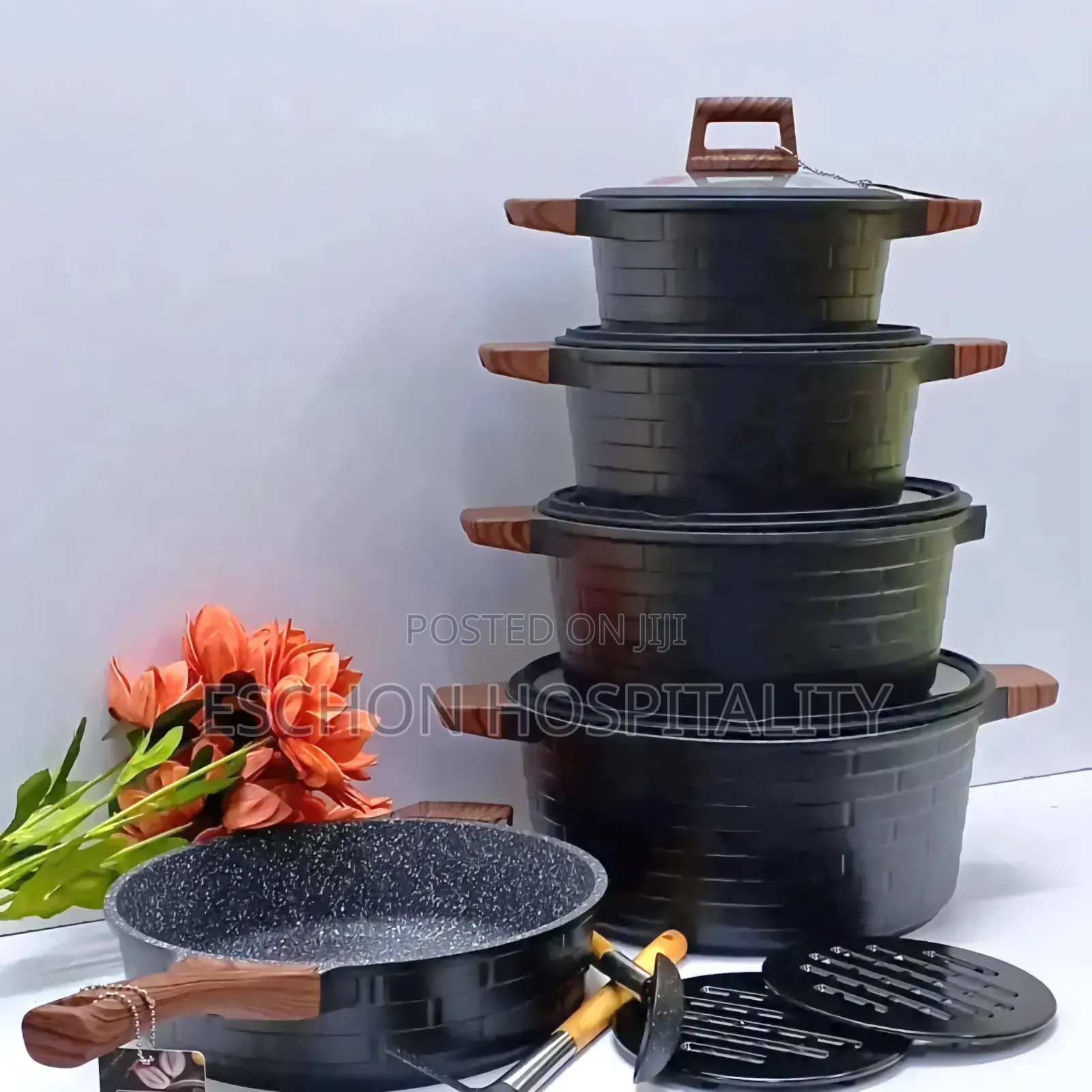 Premium Granite Cookware Pot Set
