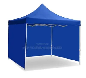 10x10ft White Pole With 3 Side Covers