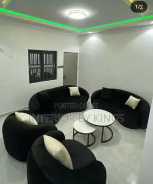 6seater Fabric Sofa With a Center Table Can Come in Colors