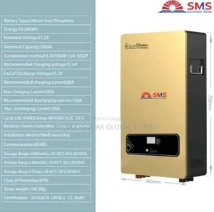 10kwh Lithium Battery SMS