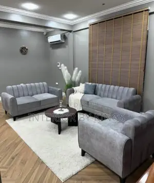 6seater Fabric Sofa With a Center Table Can Be Made in Color