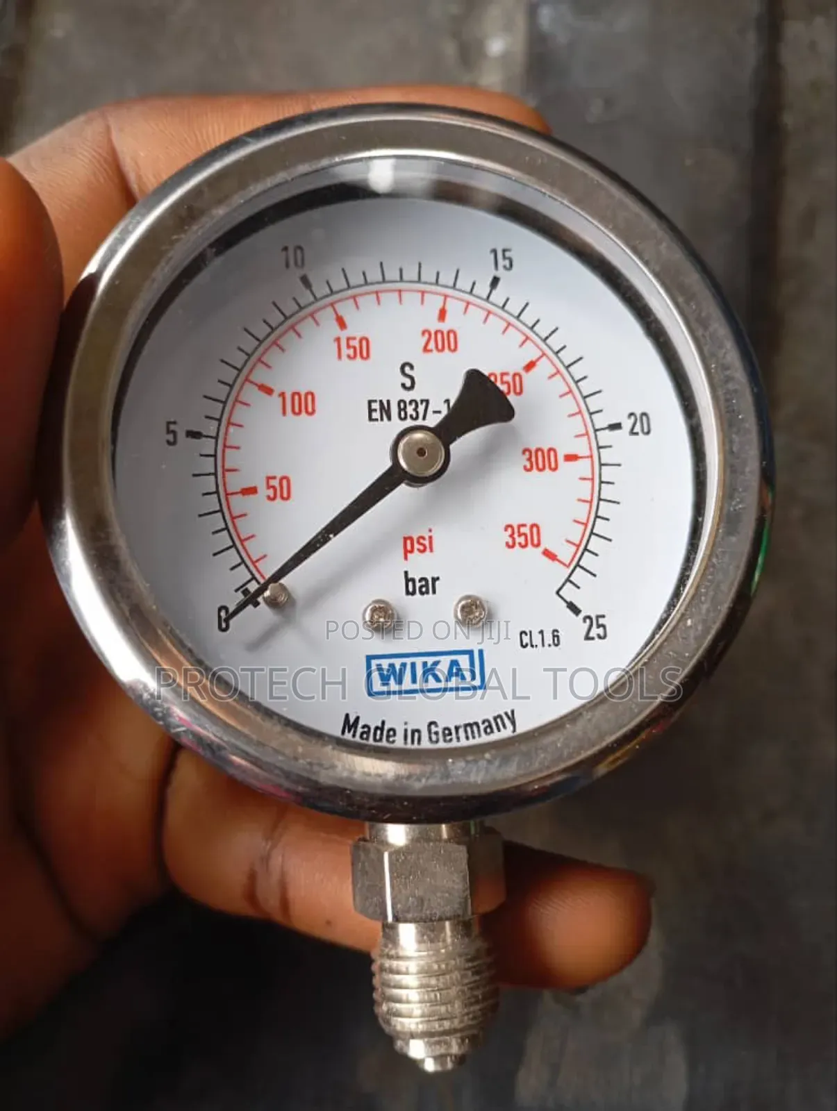 25 Bar 2.5" Face Pressure Guage
