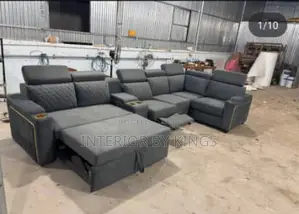 U-Shaped Fabric Sofa Can Be Made in Preferred Colors