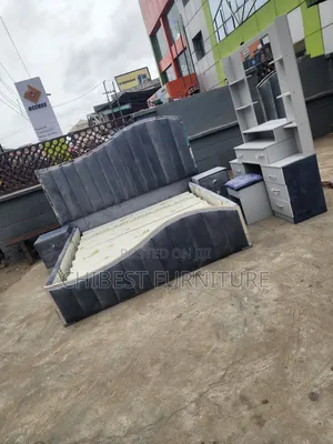 Ulphostery Padded 6by6 Bed Stand With Dresser and Bed Sides.