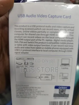 Onten Usb Audio Video Capture Card