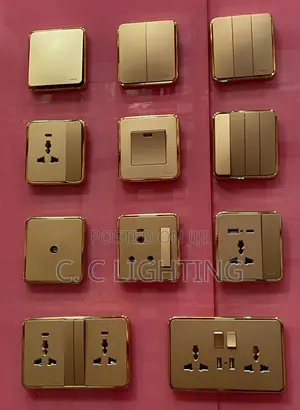 Uk Quality Socket and Switches Gold Color