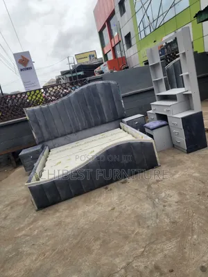 Neatly Padded 6by6 Bed Frame With Other Accessories