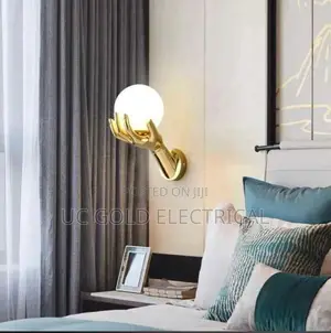 Nordic Simple Interior Round Glass Golden Wall Lamp