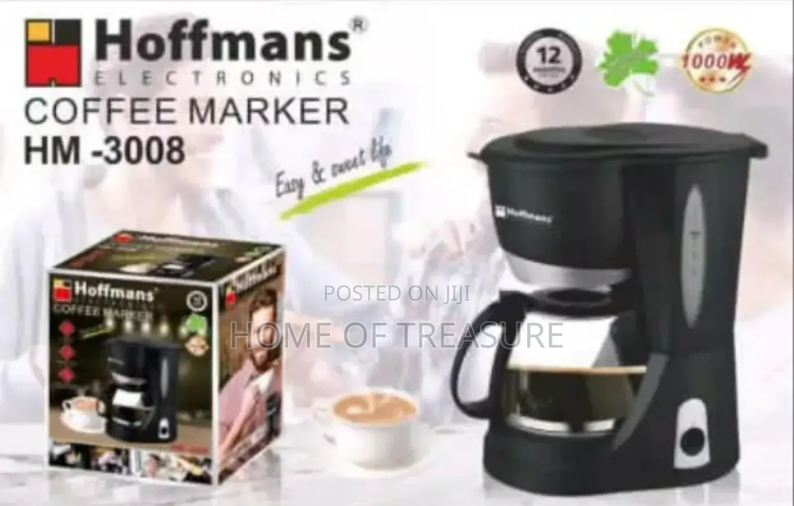 New Hoffmans Electronics Coffee Making Machine Model:Hm-3008