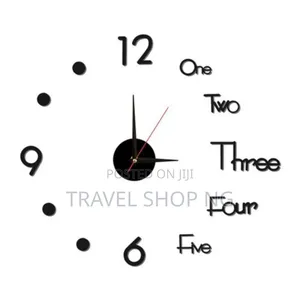3d Mirror Number Digital Wall Clock Stickers