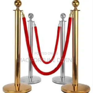 Bank Stand Rope Barrier For Demarcation(Set Of Two Pieces With One Rop