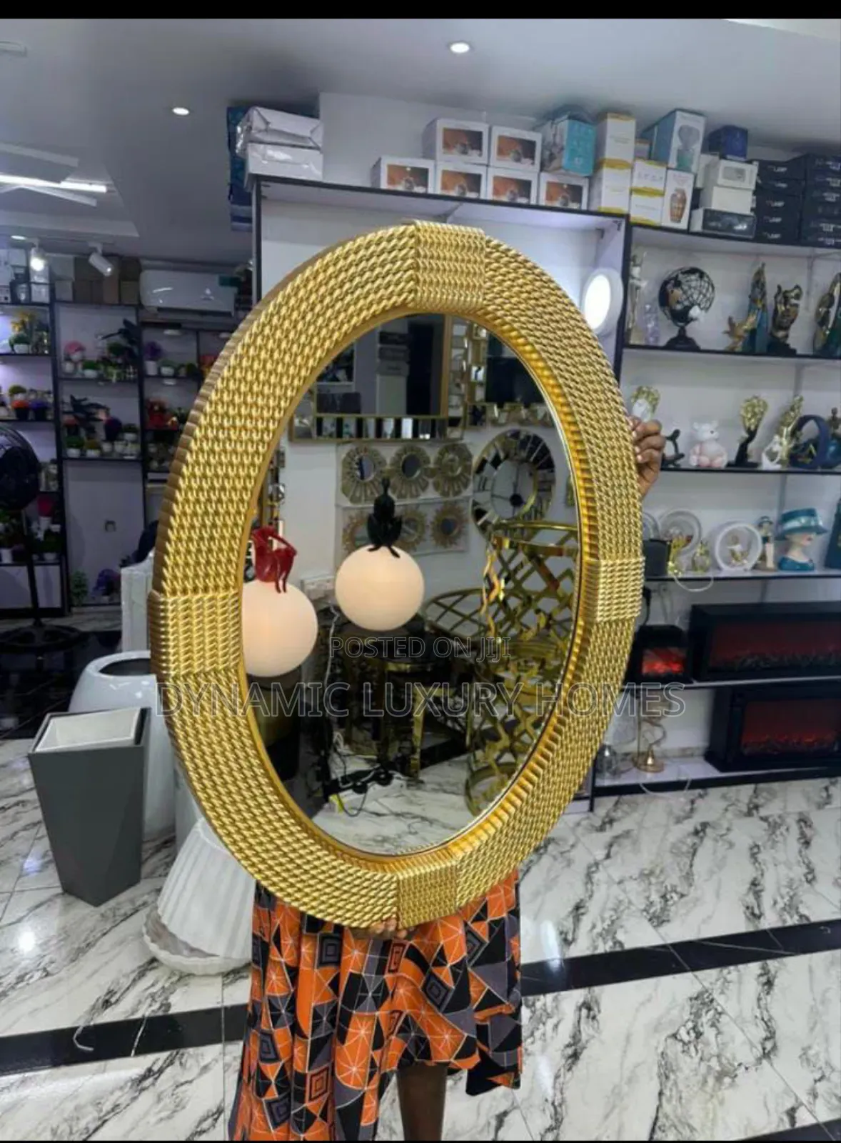 Standard Quality Frame Oval Shape Mirror