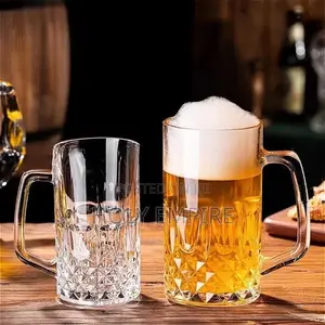 2pcs Luxury Beer Glass Creative Beer Glass With Handle.