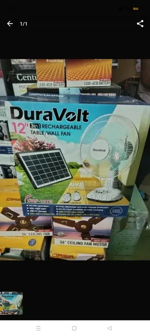 12" Duravolt Rechargeable Table/Wall Fan