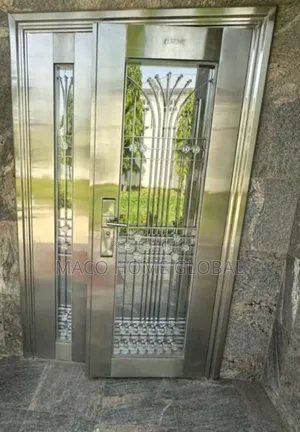 4ft by 7ft Stainless Glass Door