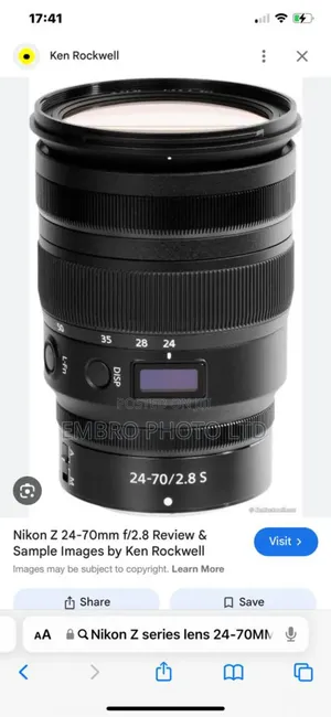 Nikon Z Lens 24-70mm F2. 8 S