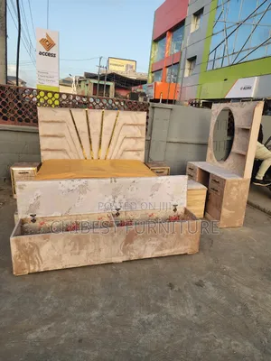 Brand New Luxury Bed With Dressing Mirror and Side Drawers.