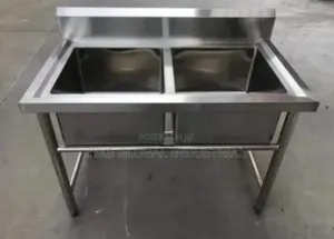 Double Industrial Sink Stainless Steel