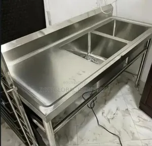 Commercial Double Sink With Side