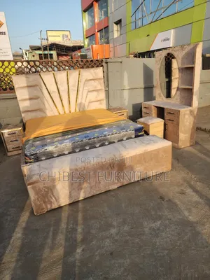 Modernized 6by6 Bed With Footrest, Dresser, and Side Drawers