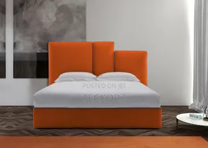 Dark Grey Velvet Bed Frame With Head Board