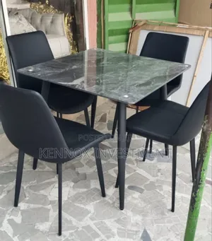 4 Seaters Portable Marble Dining