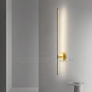 Long Strip Gold Led Wall Lamp Fixture for Bedroom Sofa