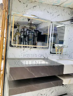 80cm Marble Cabinet Basin With Led Mirror