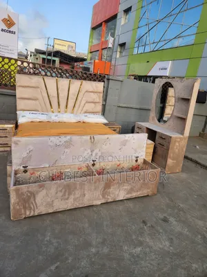 5ft Tall 6by6 Bed With Dresser, Footrest, Side Drawers.