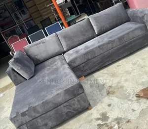 6 Seaters L Shape Gray Color Design
