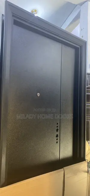 90mm Black Steel Door 4ft Extra Height