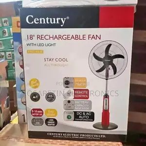 Century Rechargeable Standing Fan 18 Inches