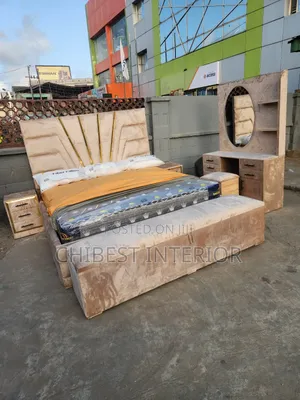 Padded Upholstery 6by6 Bed Stand With Full Accessories.