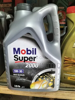 Mobil Super 2000 5w-30, Semi-synthetic Engine Oil. 5-liter