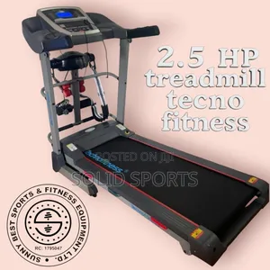 Big 2.5 Hp Treadmill Tecno Fitness With Twister and Dumbbell