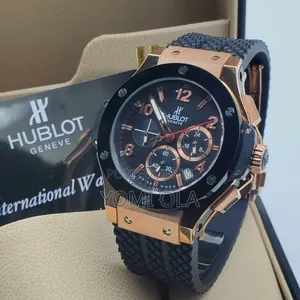 Hublot Chronograph Wristwatch Black Rubber