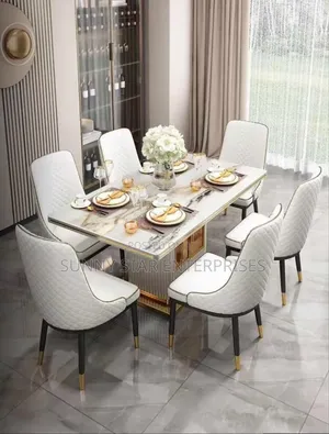 Vip Imported Set of Marble Dinning Table