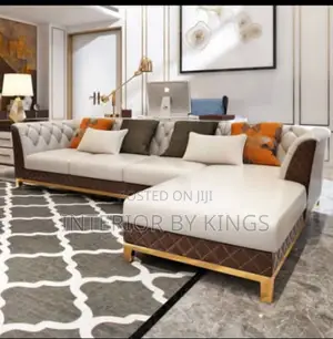 L-Shaped Luxury Fabric Sofa Can Be Made in Colors