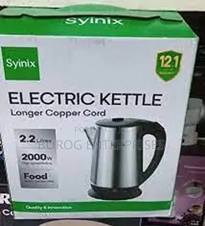 Syinix 2.2l Electric Kettle Silver-ske22u1