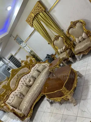 Egpty Royal Exclusive Gold Sofa With Gold Table