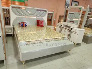 Contemporary Bed With Automan , Dressing Mirror & Bed Sides